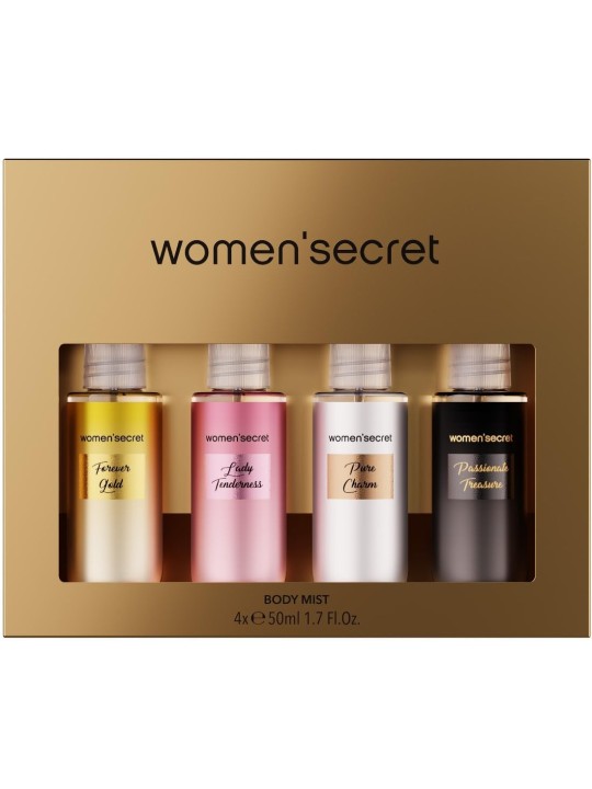 WOMEN SECRET BODY MIST GLITTER 4x50 ML SET
