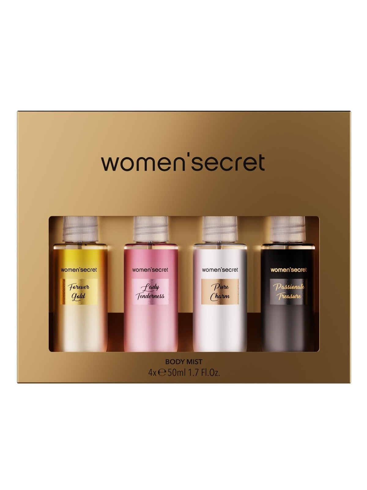 WOMEN SECRET BODY MIST GLITTER 4x50 ML SET