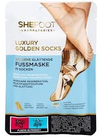 SHE FOOT MASK GOLDEN SOCKS...