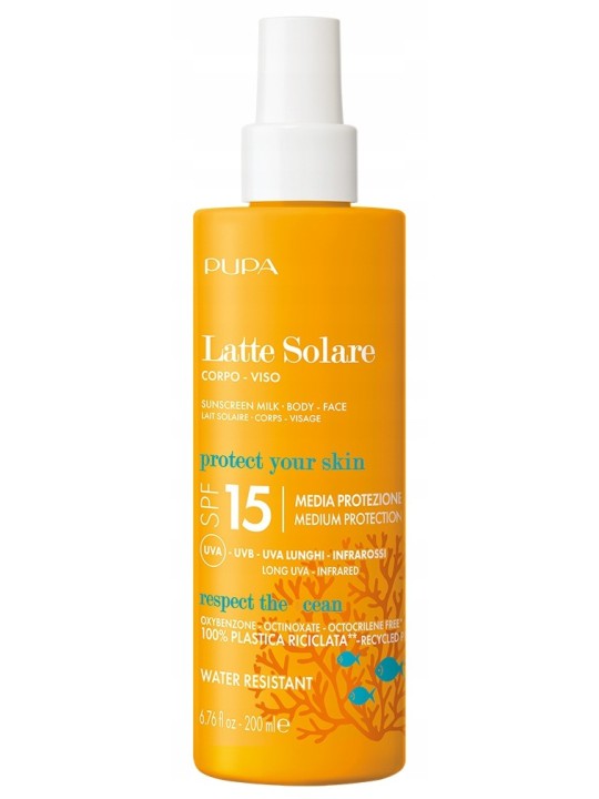 PUPA SUN BODY LOTION MILK 200 ML, SPF 15