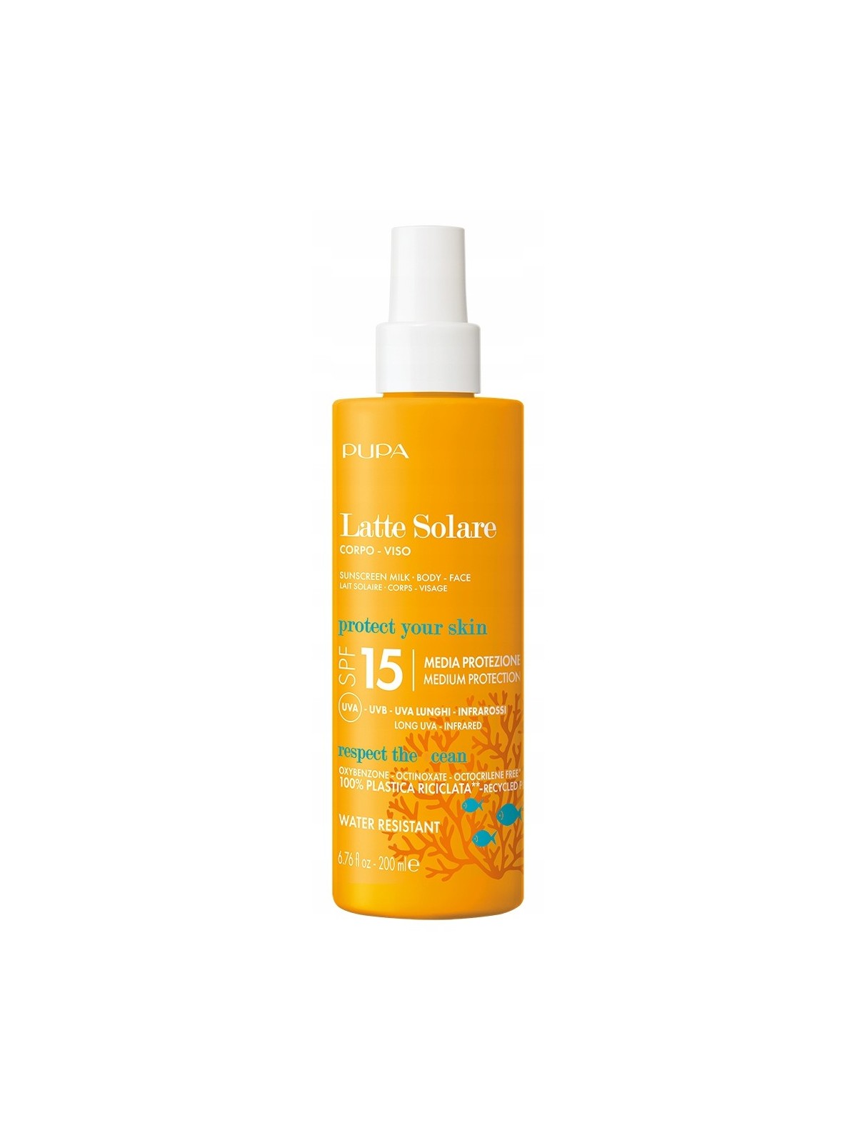PUPA SUN BODY LOTION MILK 200 ML, SPF 15