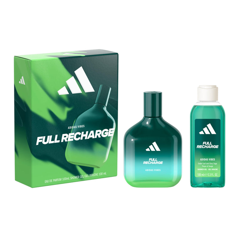 Adidas Vibes Full Recharge poklon set za muškarce (parfemska voda 100 ml + gel za tuširanje 100 ml)