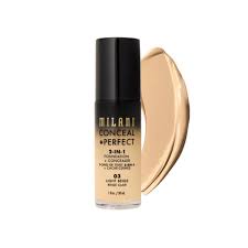 Milani Conceal + Perfect Foundation + Concealer puder nijansa 03 Light Beige
