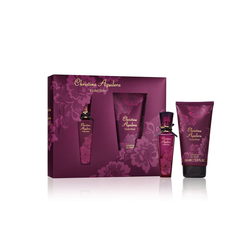 Christina Aguilera Violet Noir poklon set za žene (parfemska voda 30 ml + gel za tuširanje 150 ml)