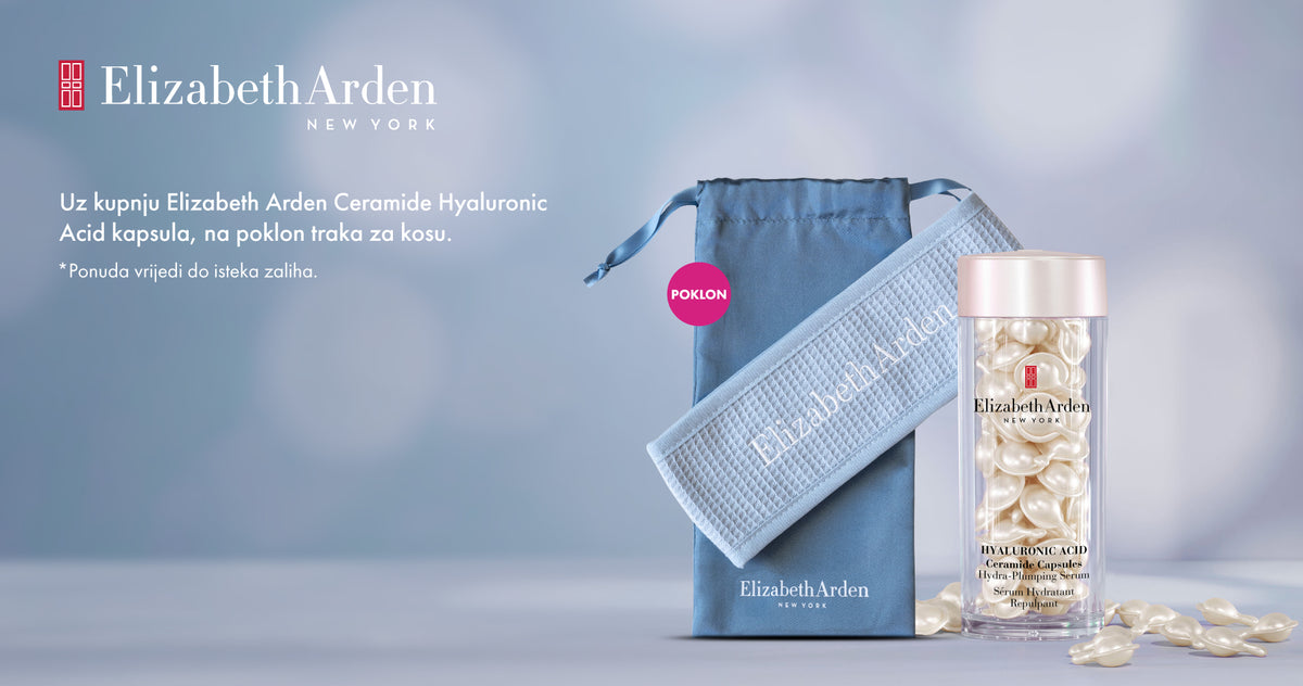 Elizabeth Arden: uz kupnju Ceramide Hyaluronic Acid kapsula na poklon traka za kosu. Ponuda vrijedi do isteka zaliha.